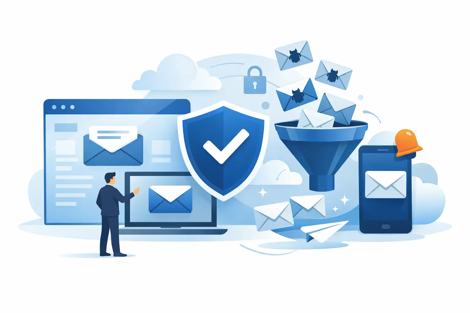 Zakelijke e-mail met spamfilter kiezen
